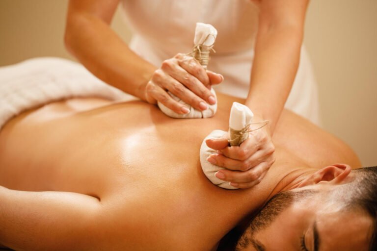 Ayurvedic Kizhi potli massage therapy for pain relief in Canada